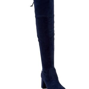 NEW Charles By Charles David Ollie Over the Knee Lace Up Boot SZ 6 Midnight Blue